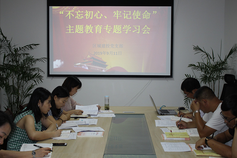 區(qū)城建投公司黨支部開展“先學(xué)、先查、先改”工作 預(yù)熱 “不忘初心、牢記使命”主題教育工作