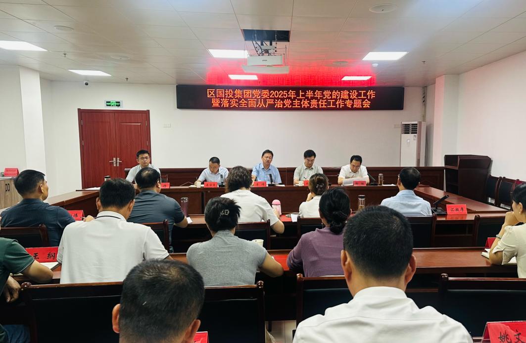 屯溪區(qū)國投集團黨委召開2025年上半年黨的建設(shè)工作暨落實全面從嚴治黨主體責任工作專題會議